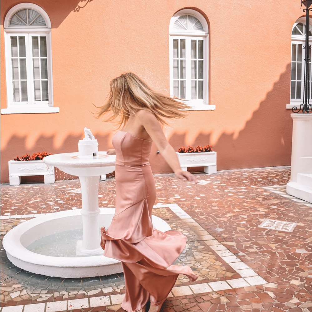 Pink Ruffle Salsa Style Dress - Picture 3 of 7